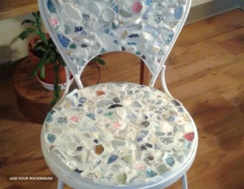 Mosaic Wrought Iron Chair